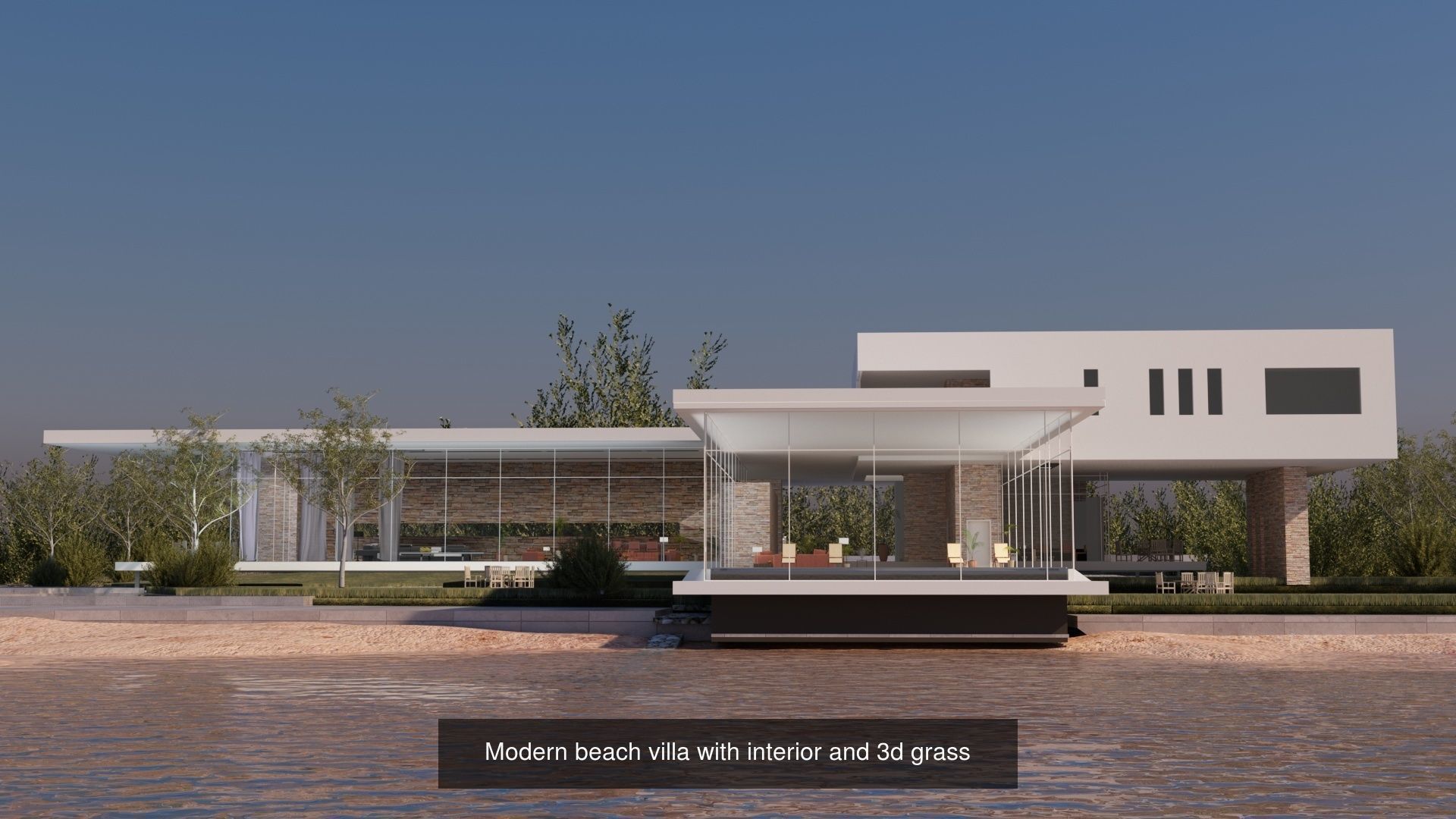 The ultimate OFFER beach houses value pack Modern Organic Archi 3D Model Collection_2
