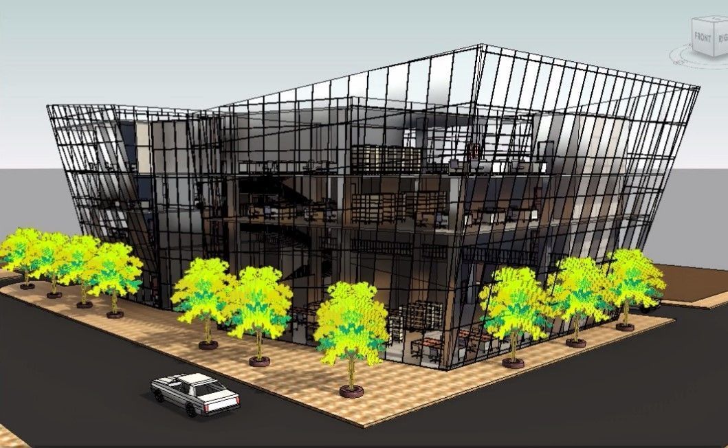 CULTURAL CENTER -compelete revit project -P5 3D model_3