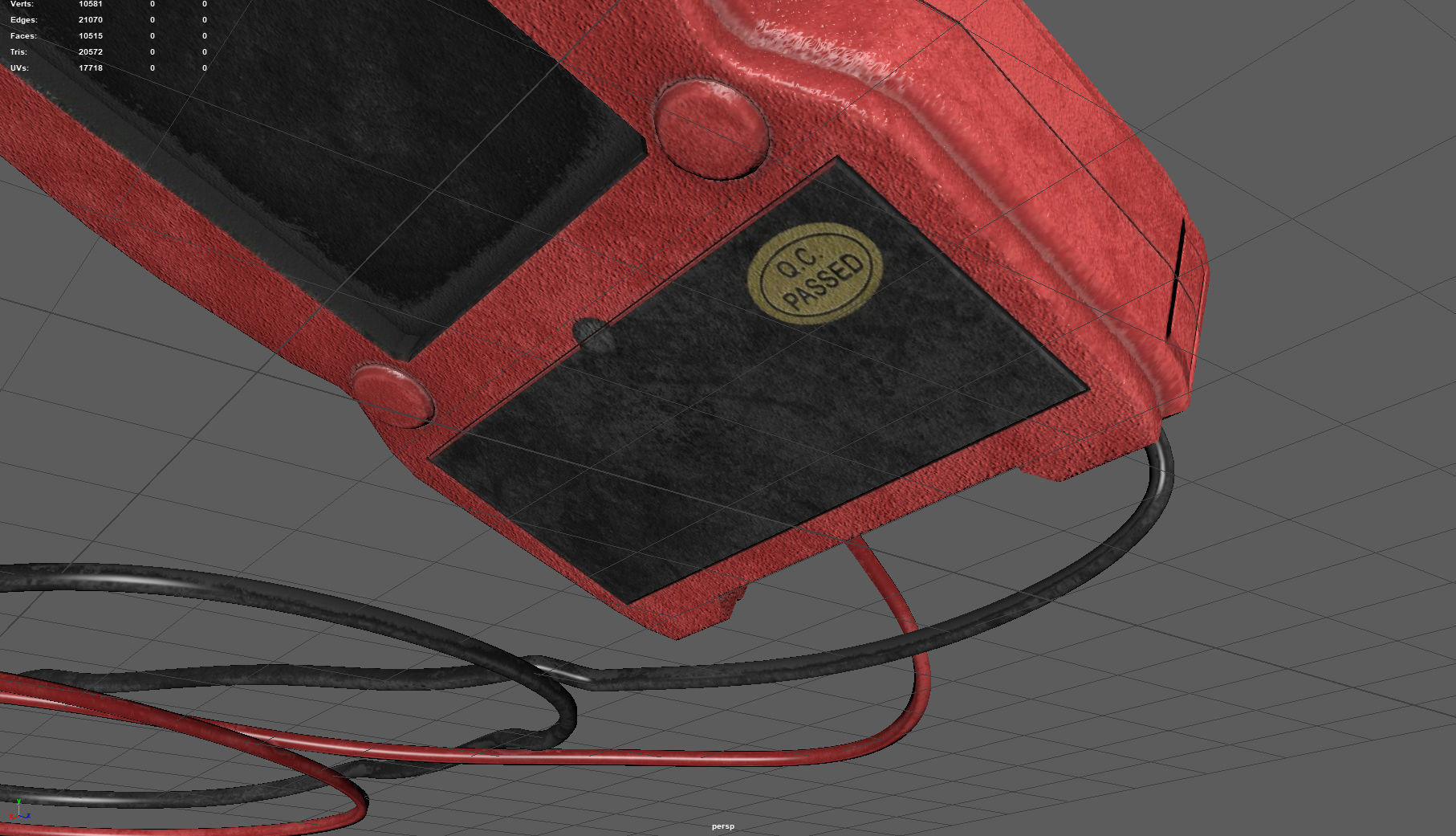 Digital Multimeter Low-poly 3D model_14
