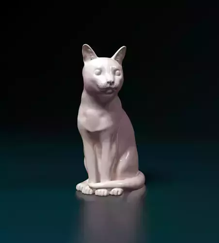 Russian Blue cat 3D print model