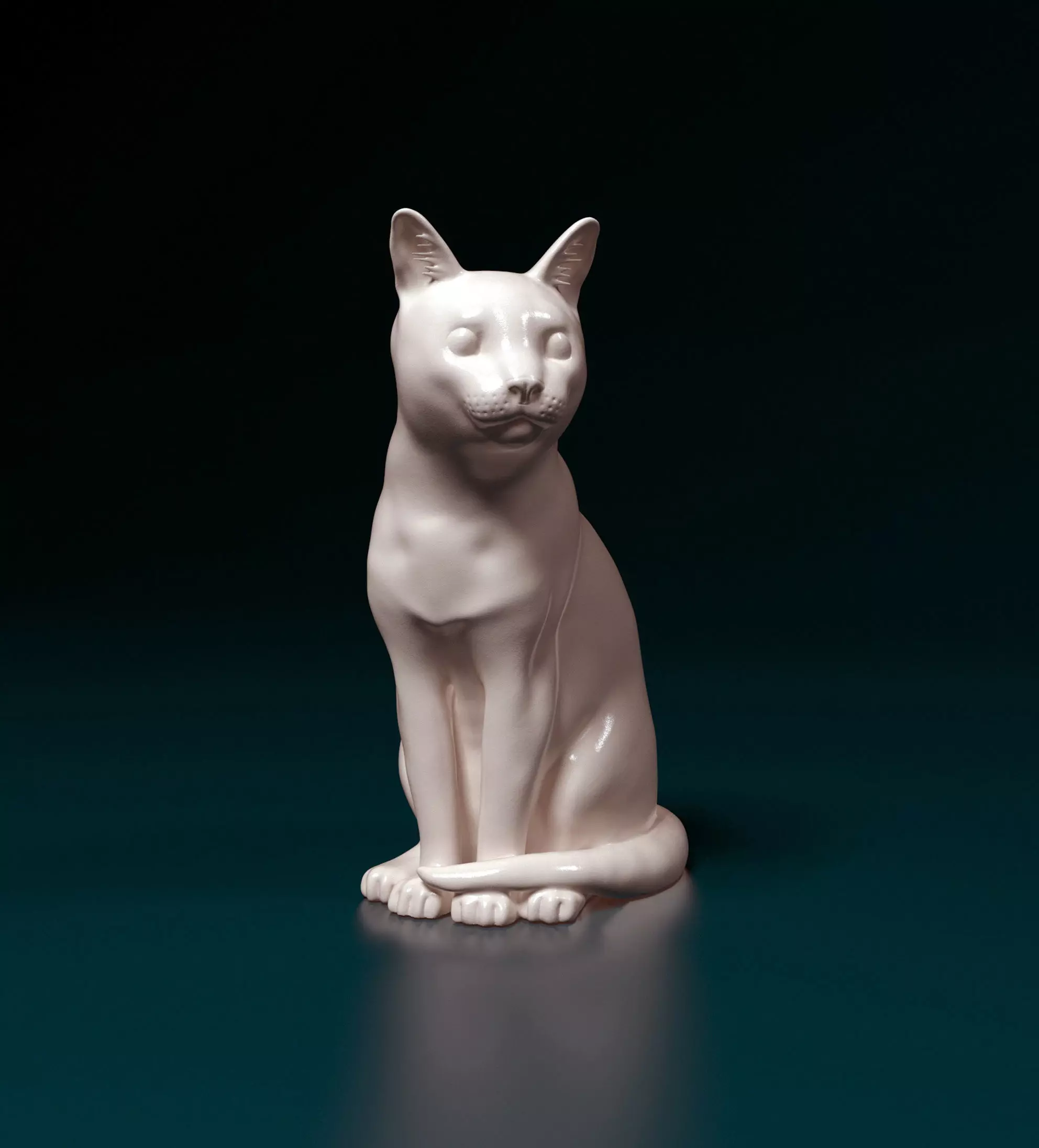 Russian Blue cat 3D print model