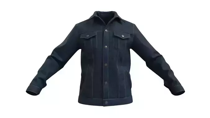 Mens Jeans Jacket - Marvelous Designer 3D model