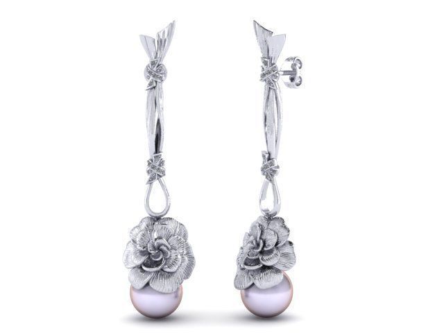 3D model earrings Carrera y Carrera Gardenias 3D print model_2