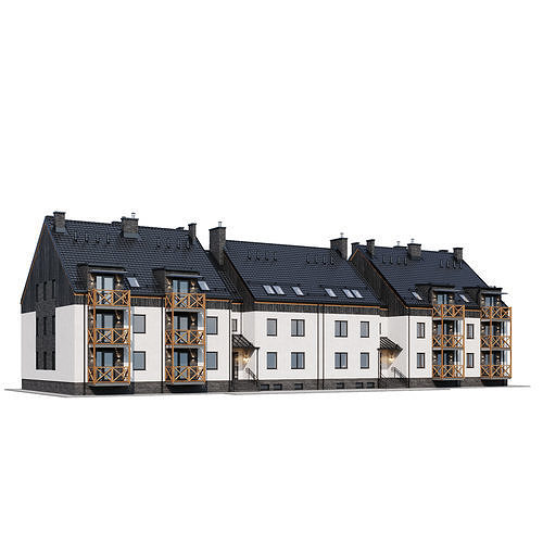Apartment house 5 3D model 3