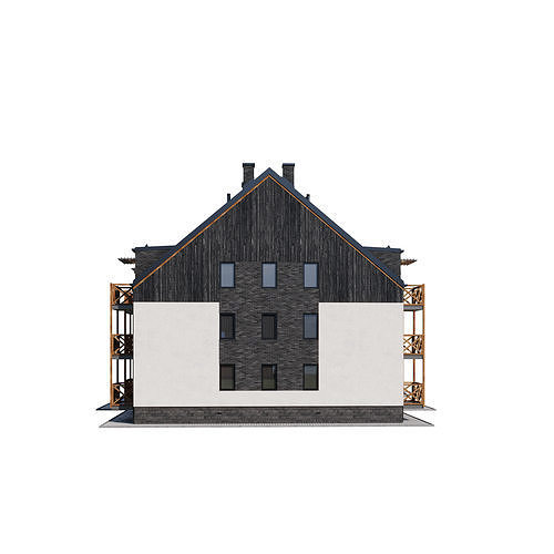 Apartment house 5 3D model 7