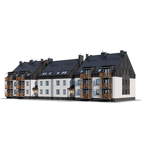 Apartment house 5 3D model 4
