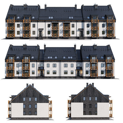 Apartment house 5 3D model 2