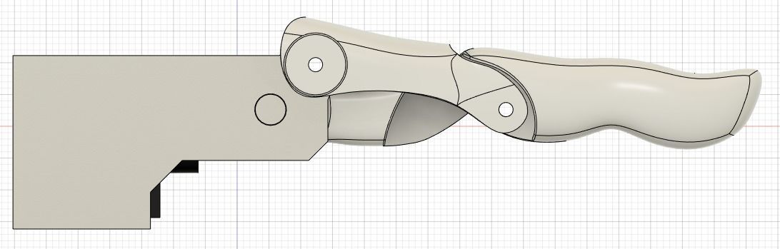 Dedo robot 3D print model_1