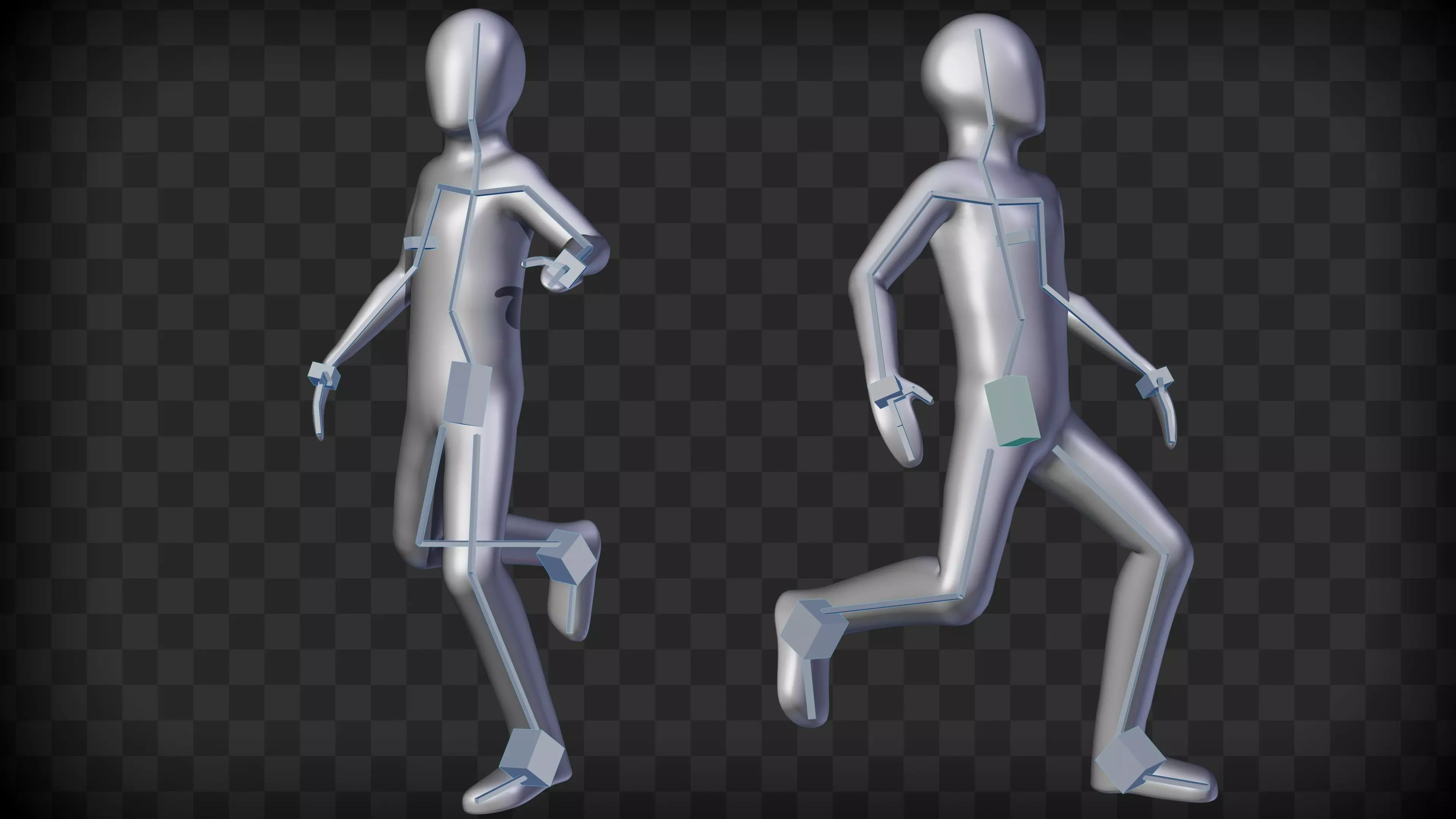 Basic Rigged 3d Character-Blender 3D model_0