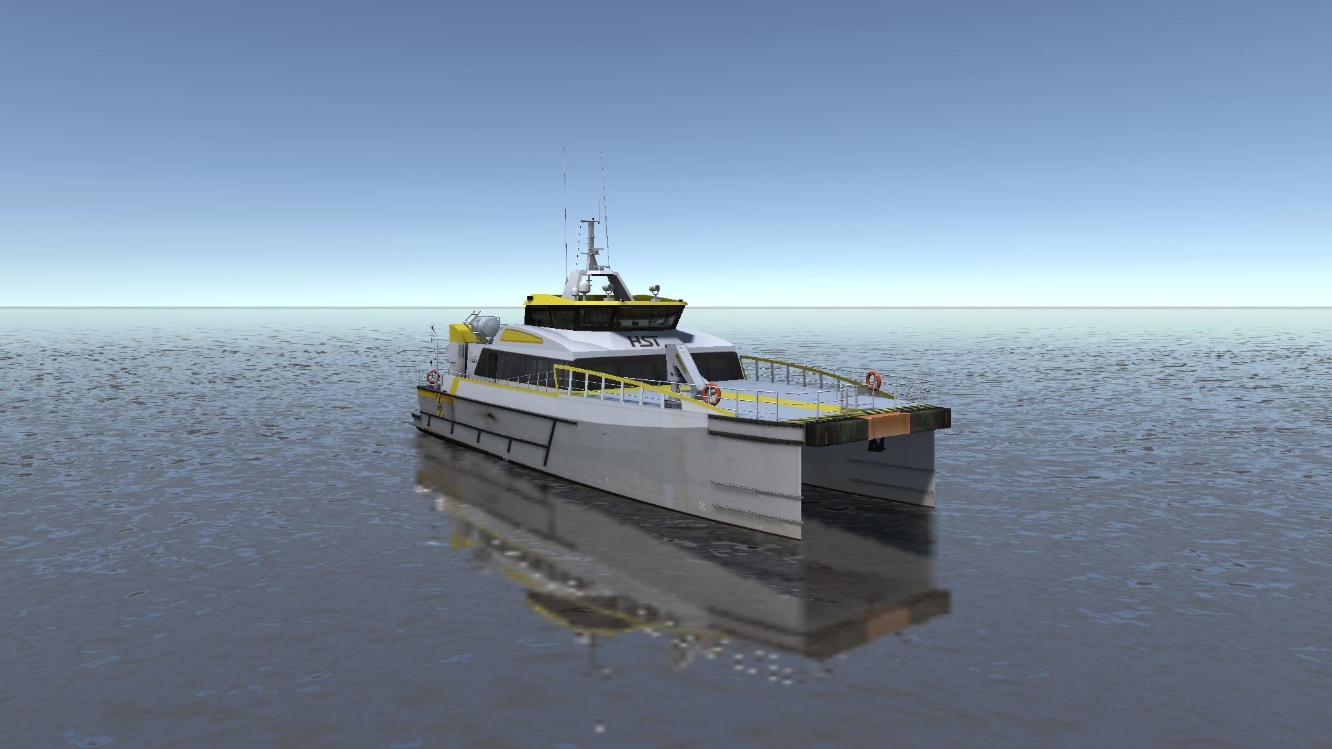 Wind Farm Support Vessel 3d model low-poly Low-poly 3D model_10