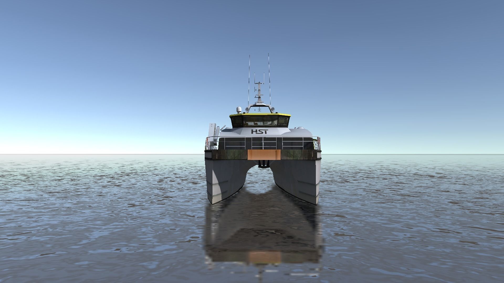 Wind Farm Support Vessel 3d model low-poly Low-poly 3D model_9