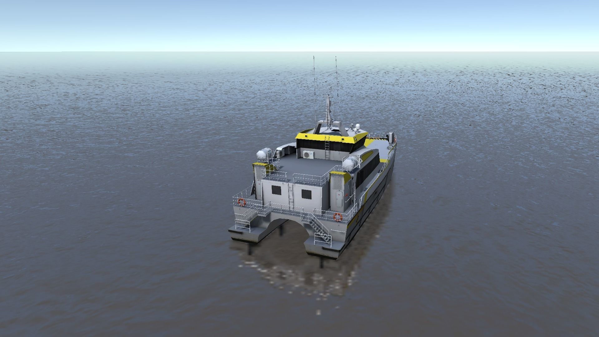 Wind Farm Support Vessel 3d model low-poly Low-poly 3D model_12