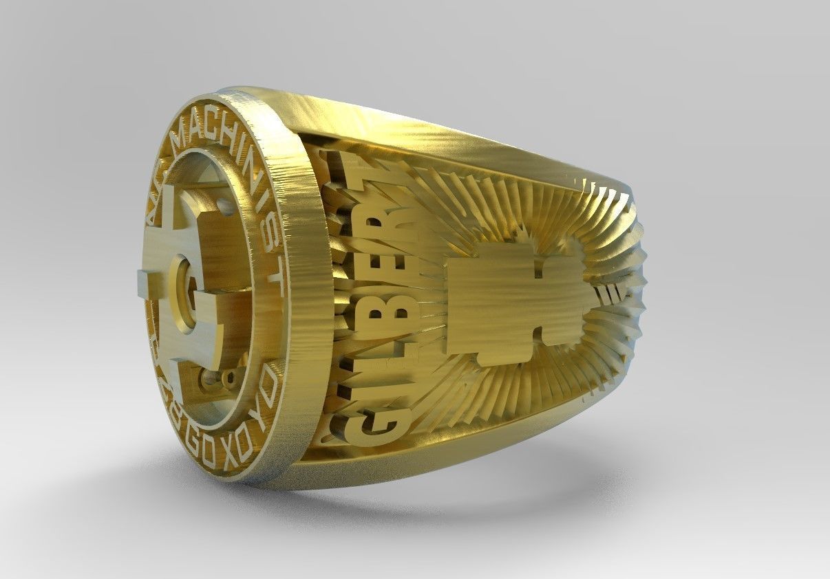 CNC Machinist Masonic Ring 3D model 3D printable | CGTrader