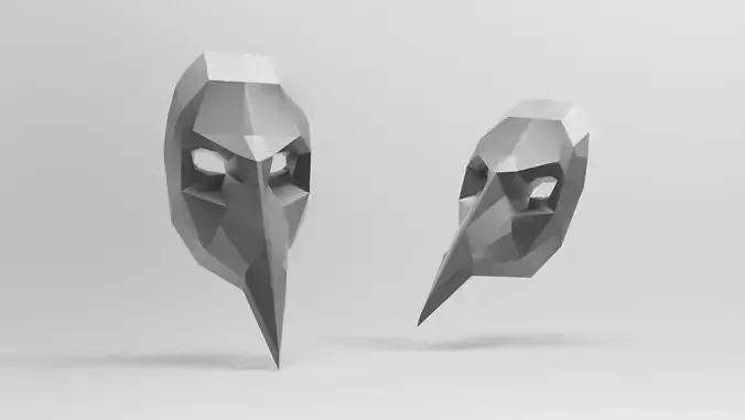 Plague custom mask Free low-poly 3D model