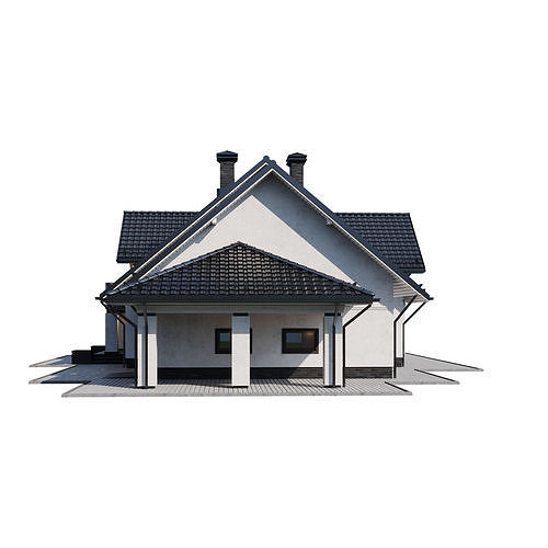 Privat house 4 with Blender file 3D model 6