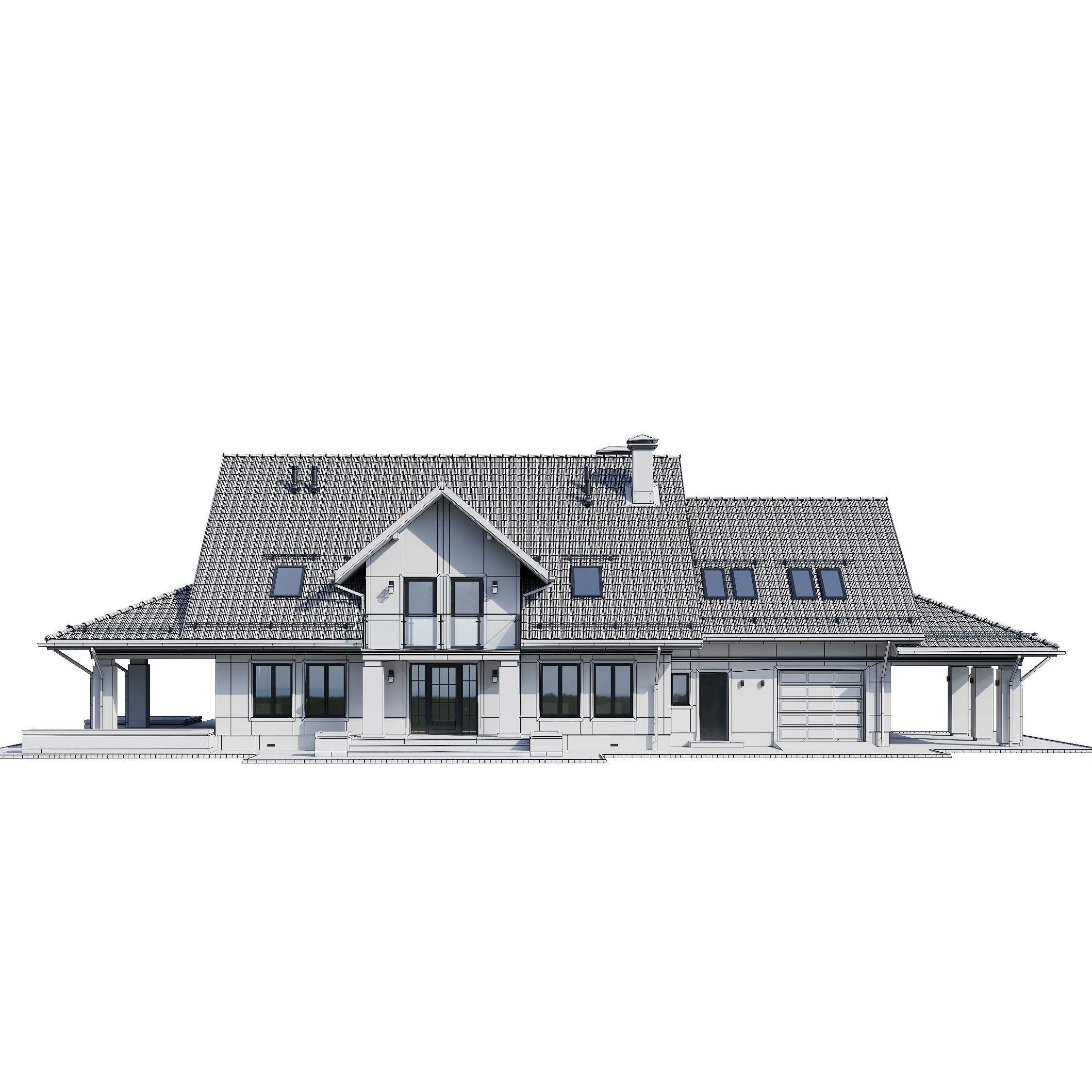 Privat house 4 with Blender file 3D model_18