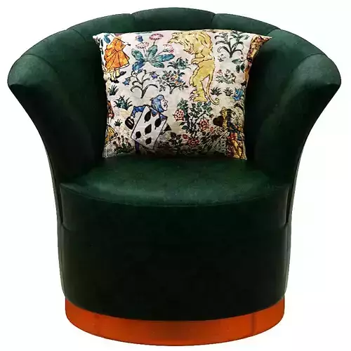 Armchair velvet swivel chair