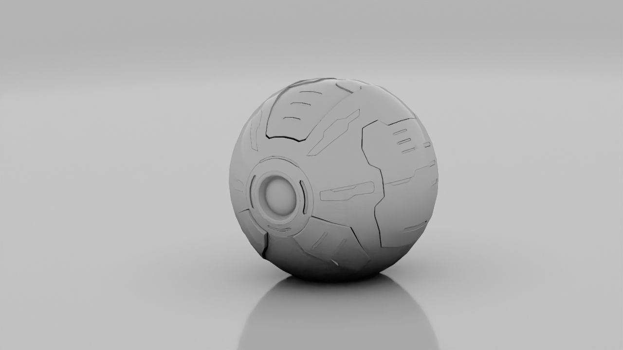 ball robot  rigged character 3D model_11