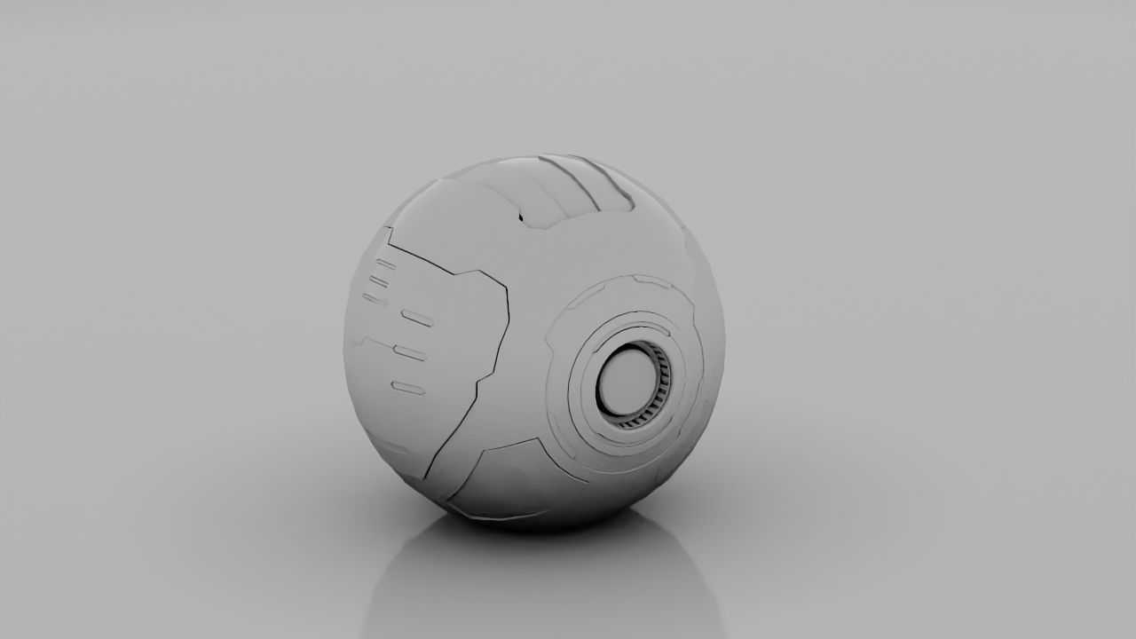 ball robot  rigged character 3D model_12