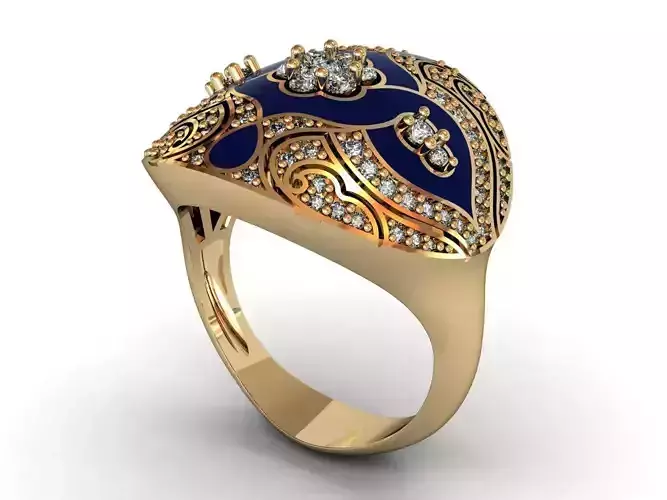 Diamond ring 3D print model