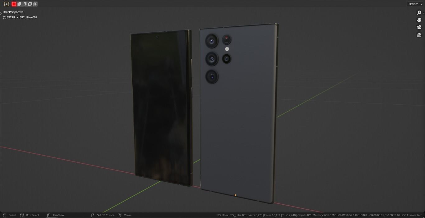 Galaxy S22 Ultra Game Asset Low-poly 3D model_10