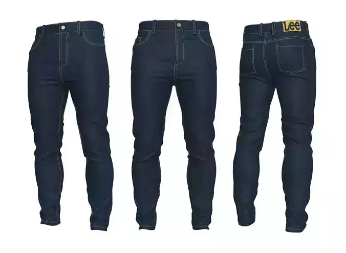 Mens Jeans Pants Marvelous Designer  3D model