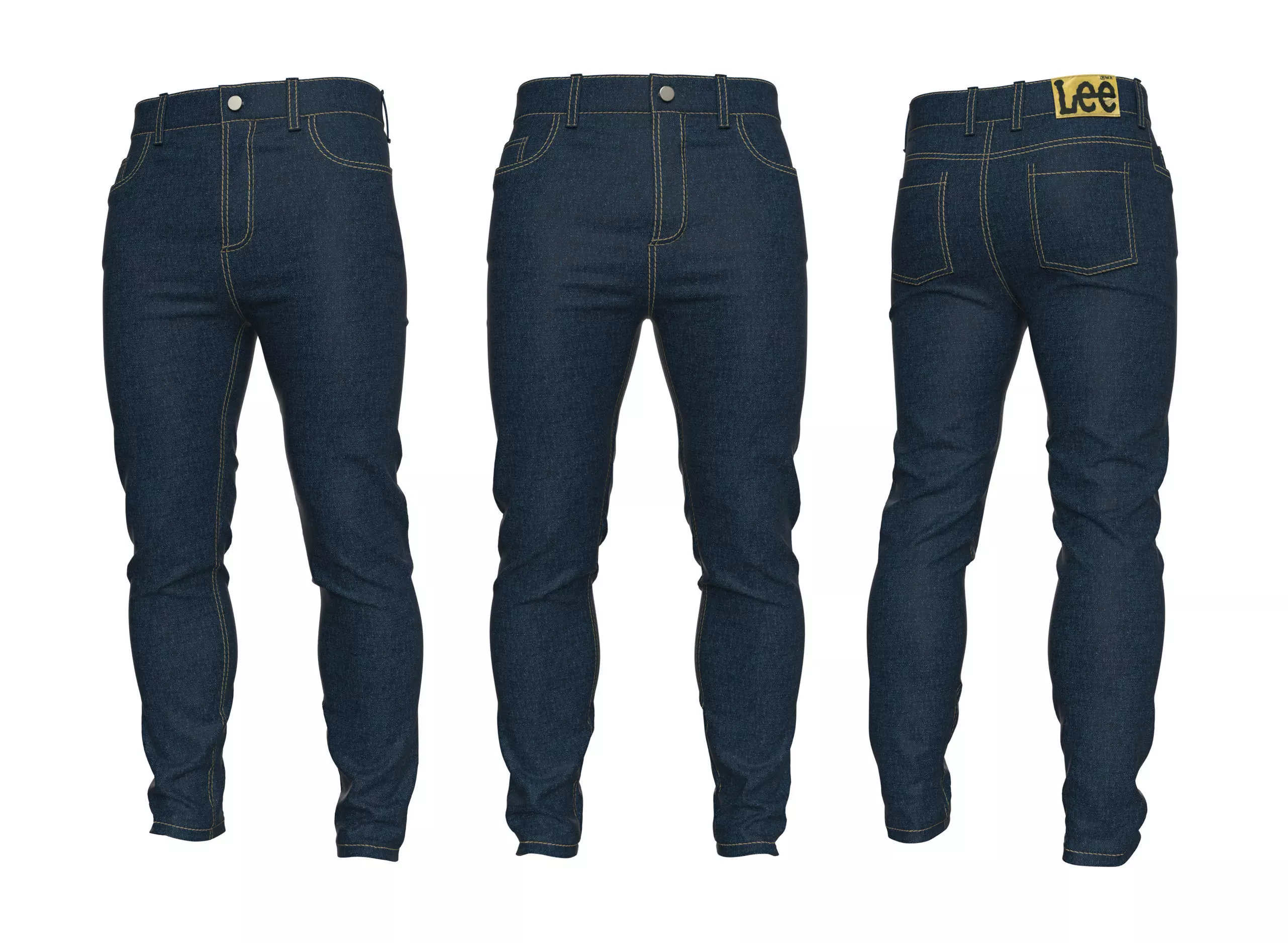 Mens Jeans Pants Marvelous Designer  3D model_0