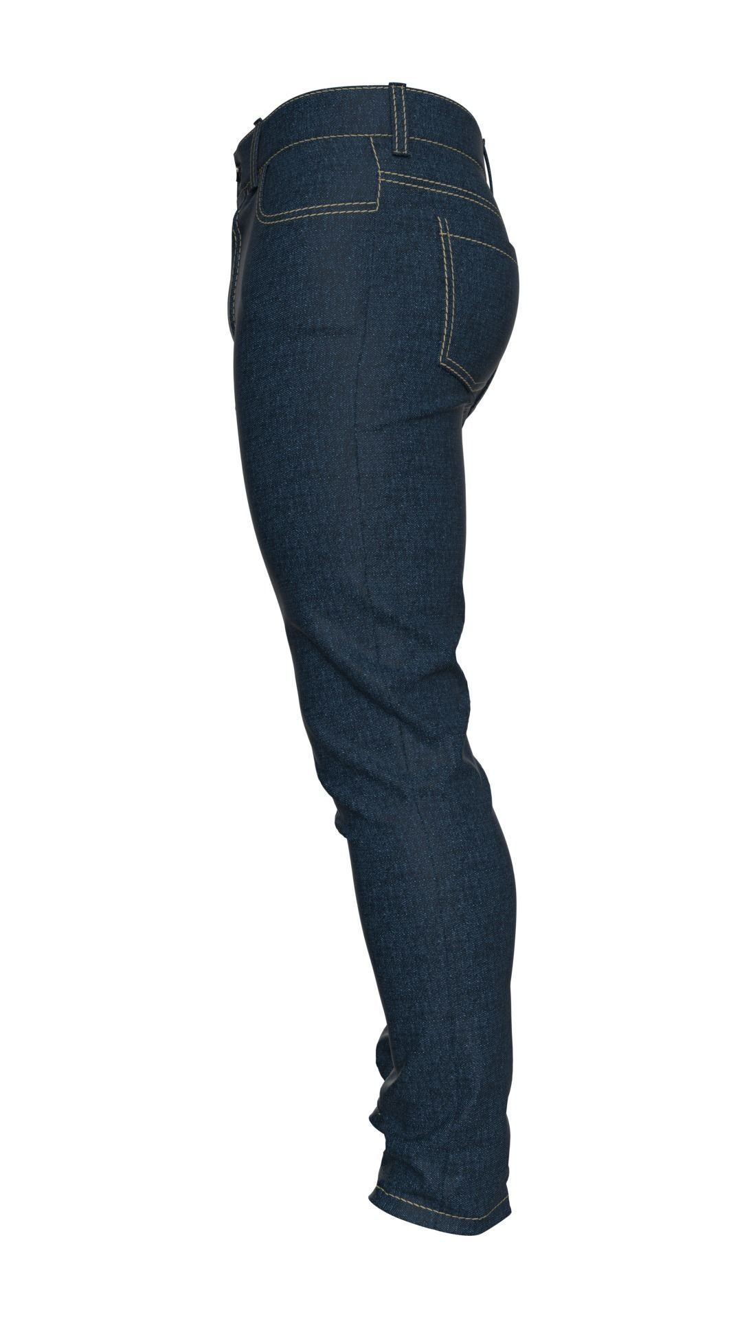 Mens Jeans Pants Marvelous Designer  3D model_14