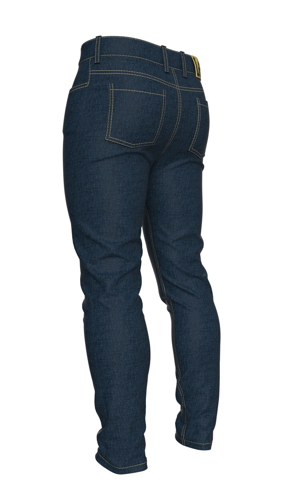 Mens Jeans Pants Marvelous Designer  3D model_12