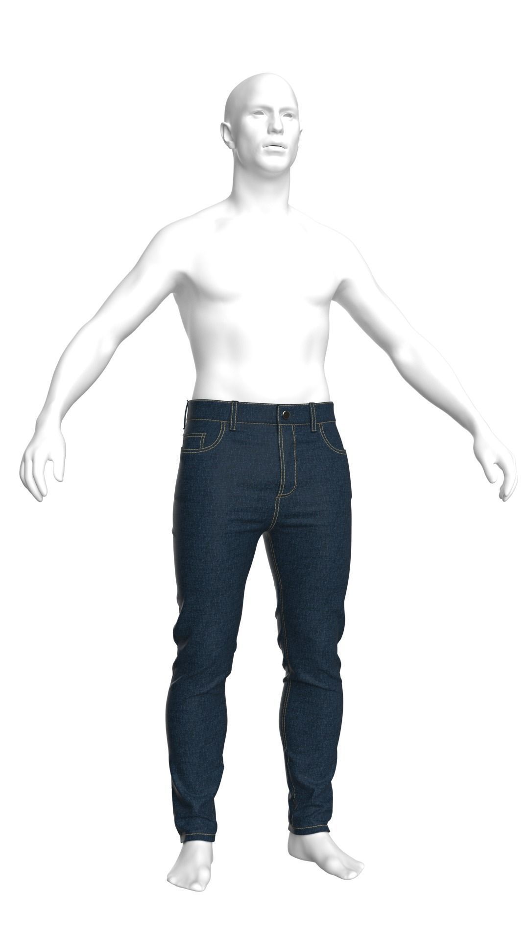 Mens Jeans Pants Marvelous Designer  3D model_18