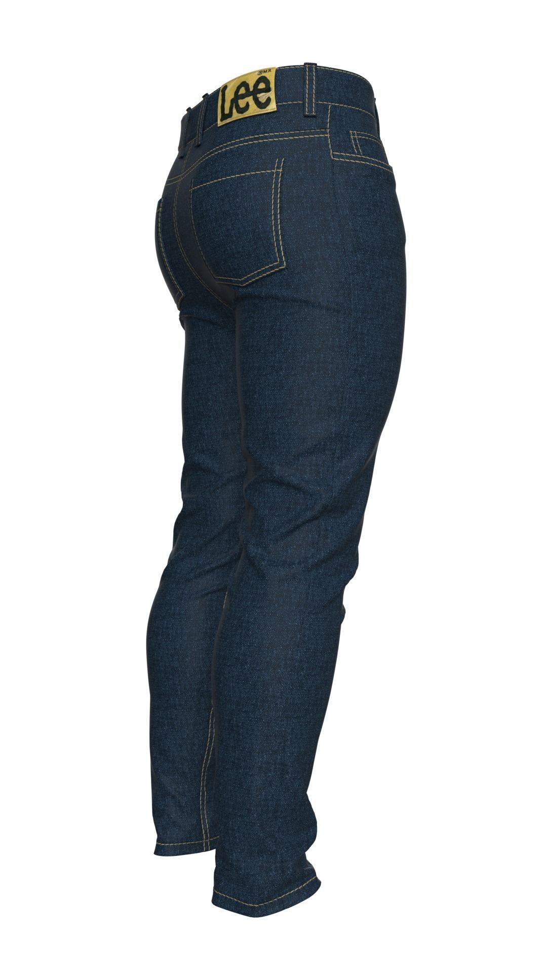 Mens Jeans Pants Marvelous Designer  3D model_7