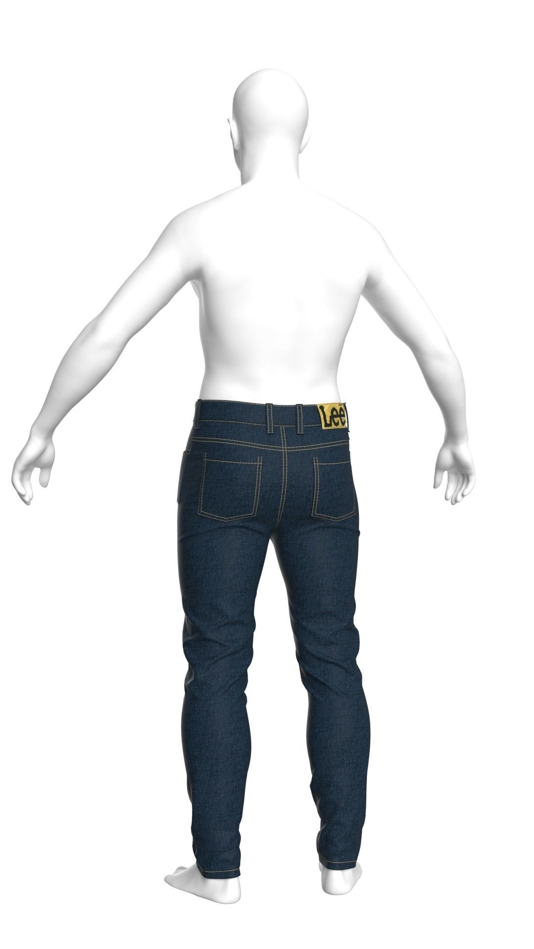 Mens Jeans Pants Marvelous Designer  3D model_19
