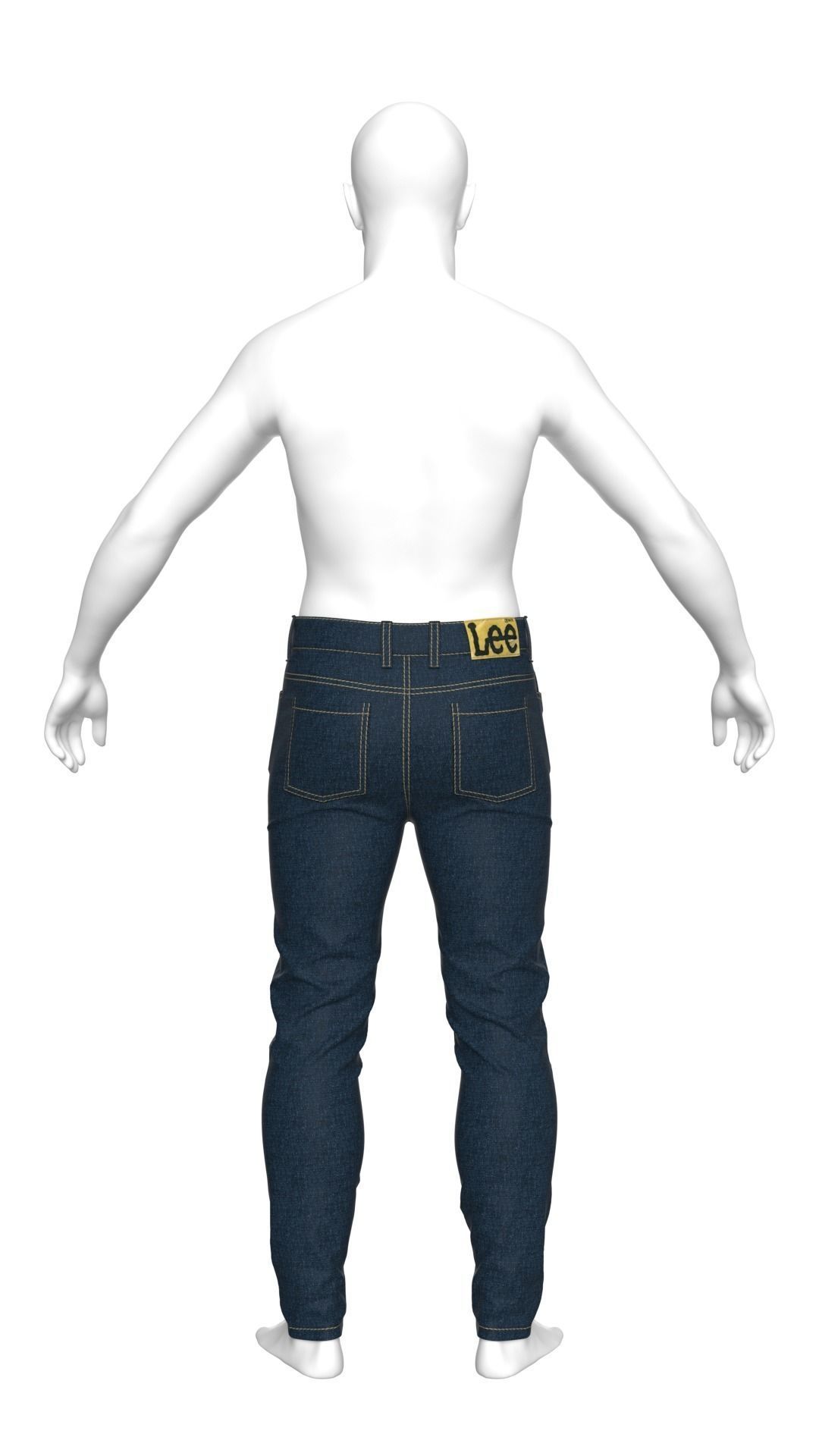 Mens Jeans Pants Marvelous Designer  3D model_21