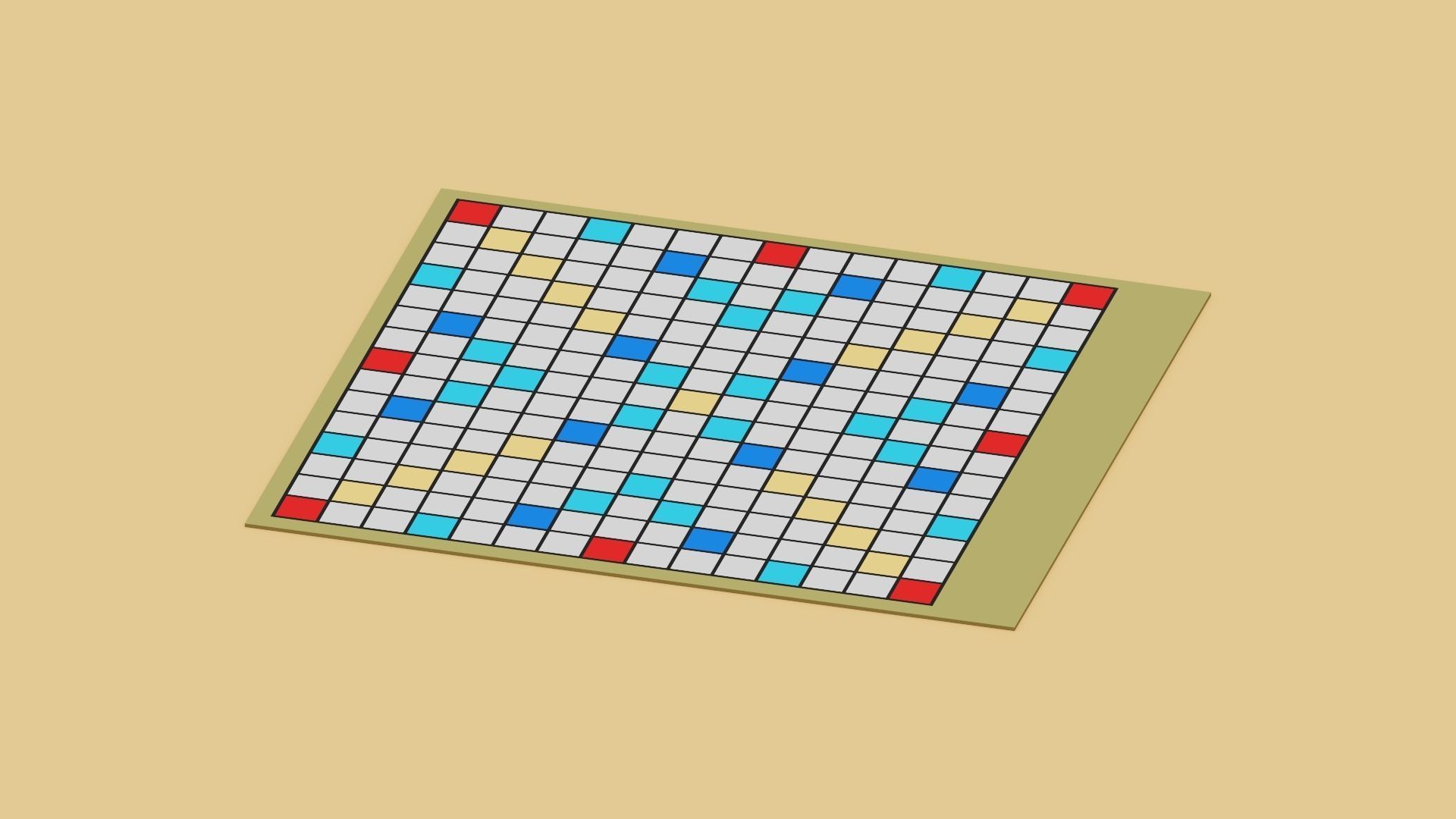 Voxel Scrabble Game Low-poly 3D model_15