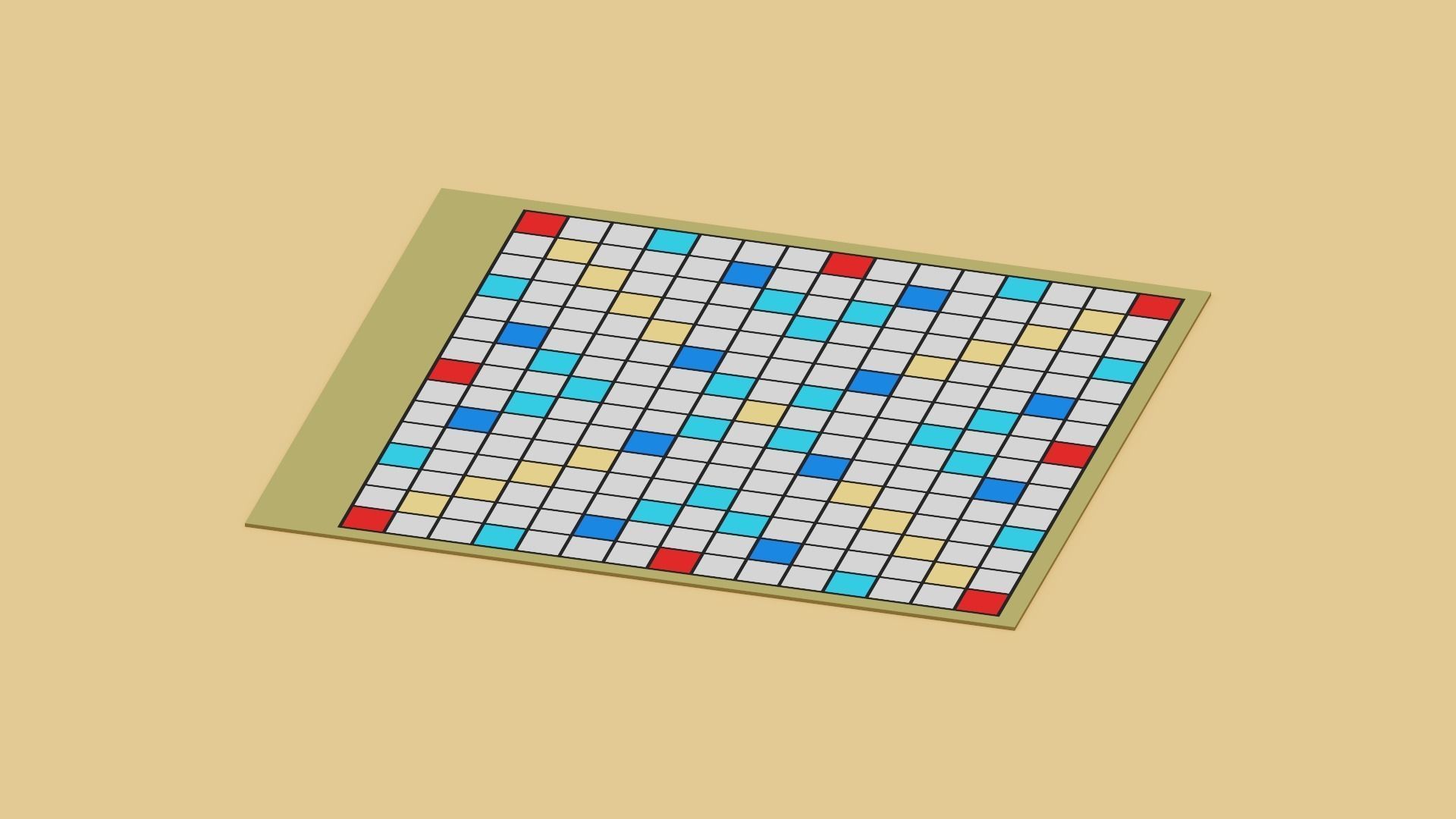 Voxel Scrabble Game Low-poly 3D model_16