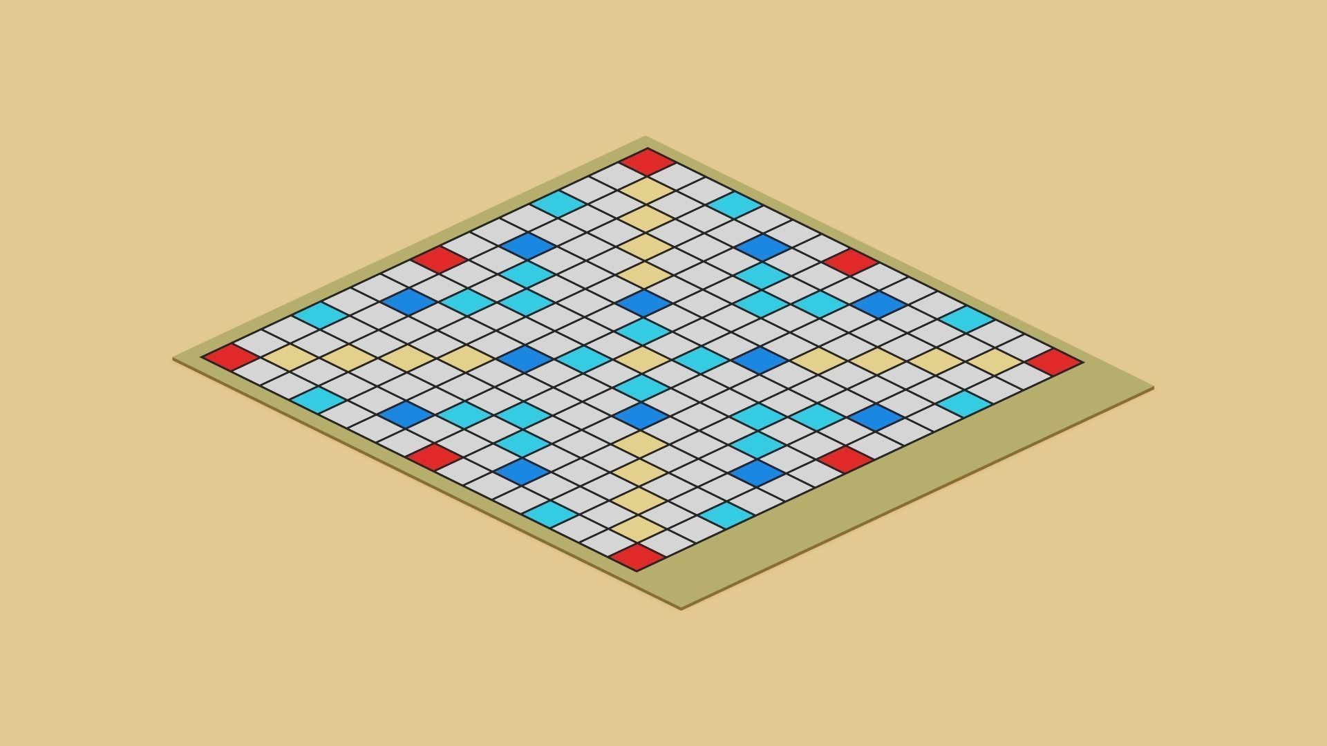 Voxel Scrabble Game Low-poly 3D model_10