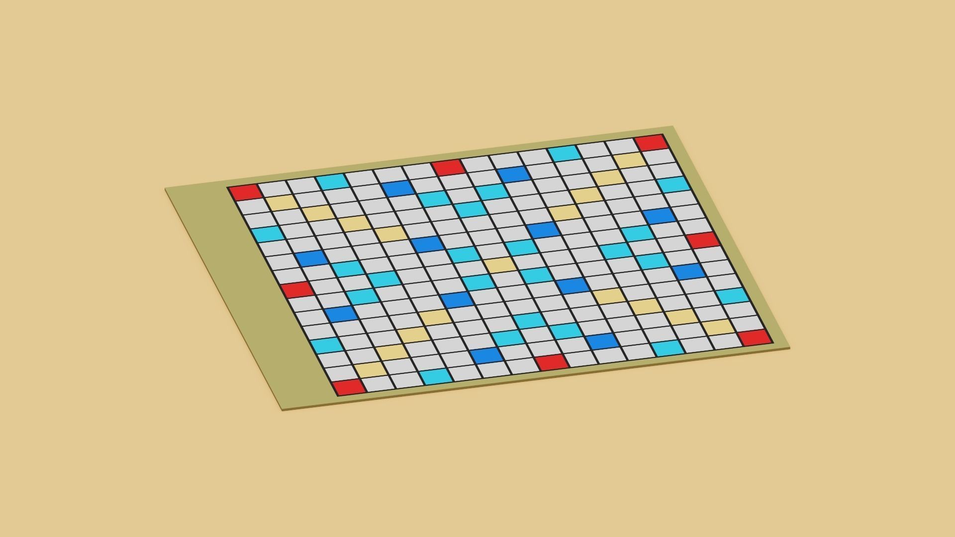 Voxel Scrabble Game Low-poly 3D model_13