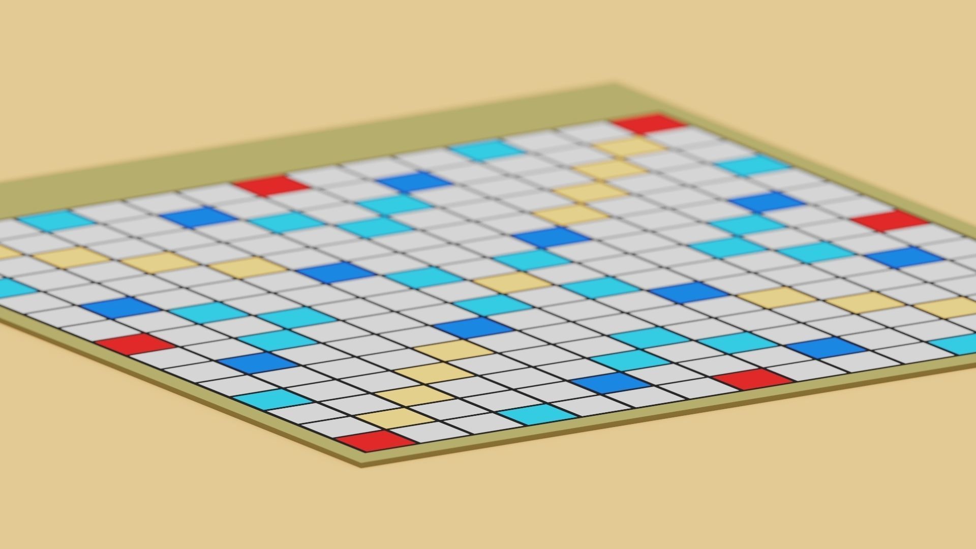 Voxel Scrabble Game Low-poly 3D model_2