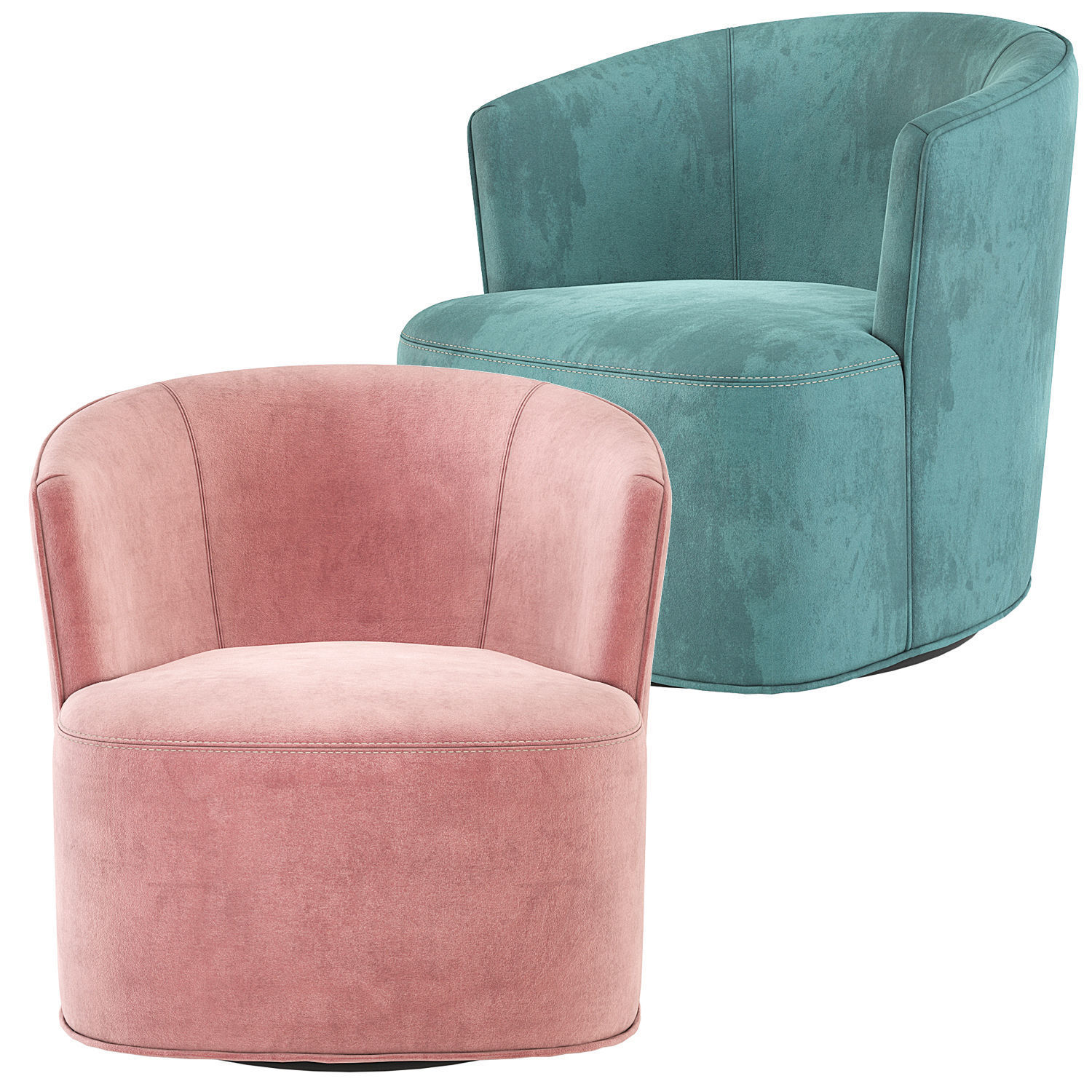 Arden Swivel Chair Restoration Hardware RH 3D model_1