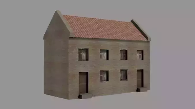 Old house Low-Poly game redy