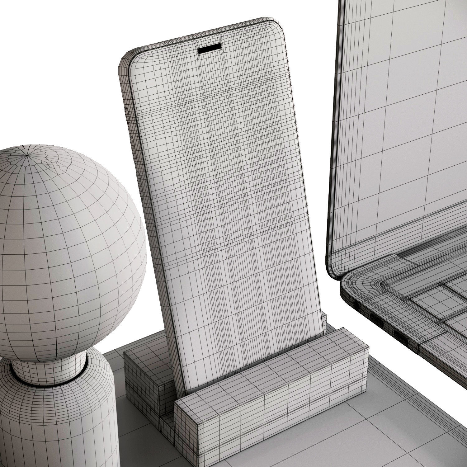 Workplace 2 camera with cactus 3D model_10