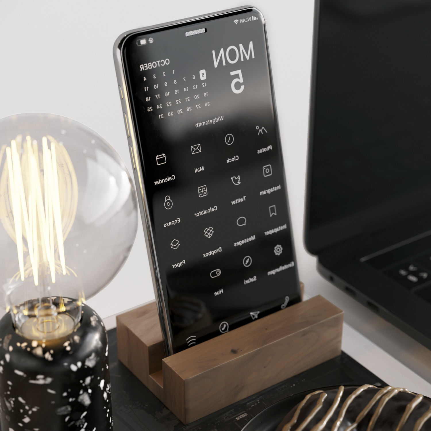 Workplace 2 camera with cactus 3D model_4