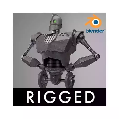 Iron Giant Rigged Low-poly 3D model