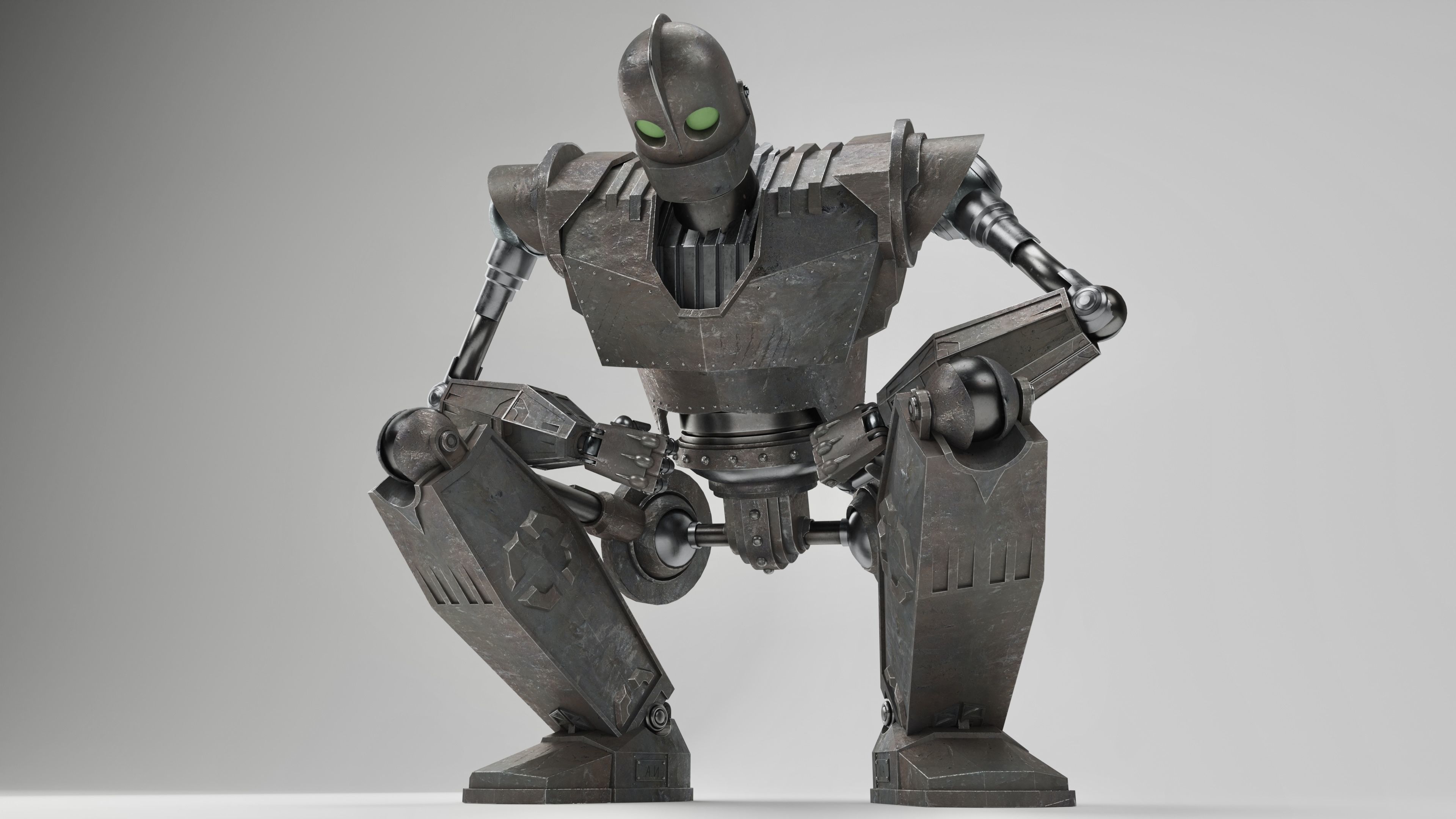 Iron Giant Rigged Low-poly 3D model_5