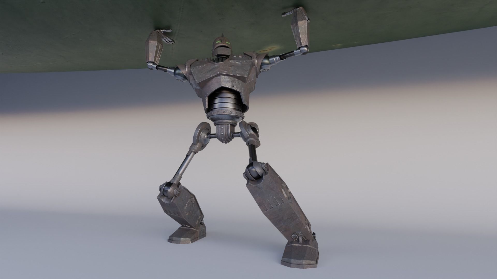 Iron Giant Rigged Low-poly 3D model_9