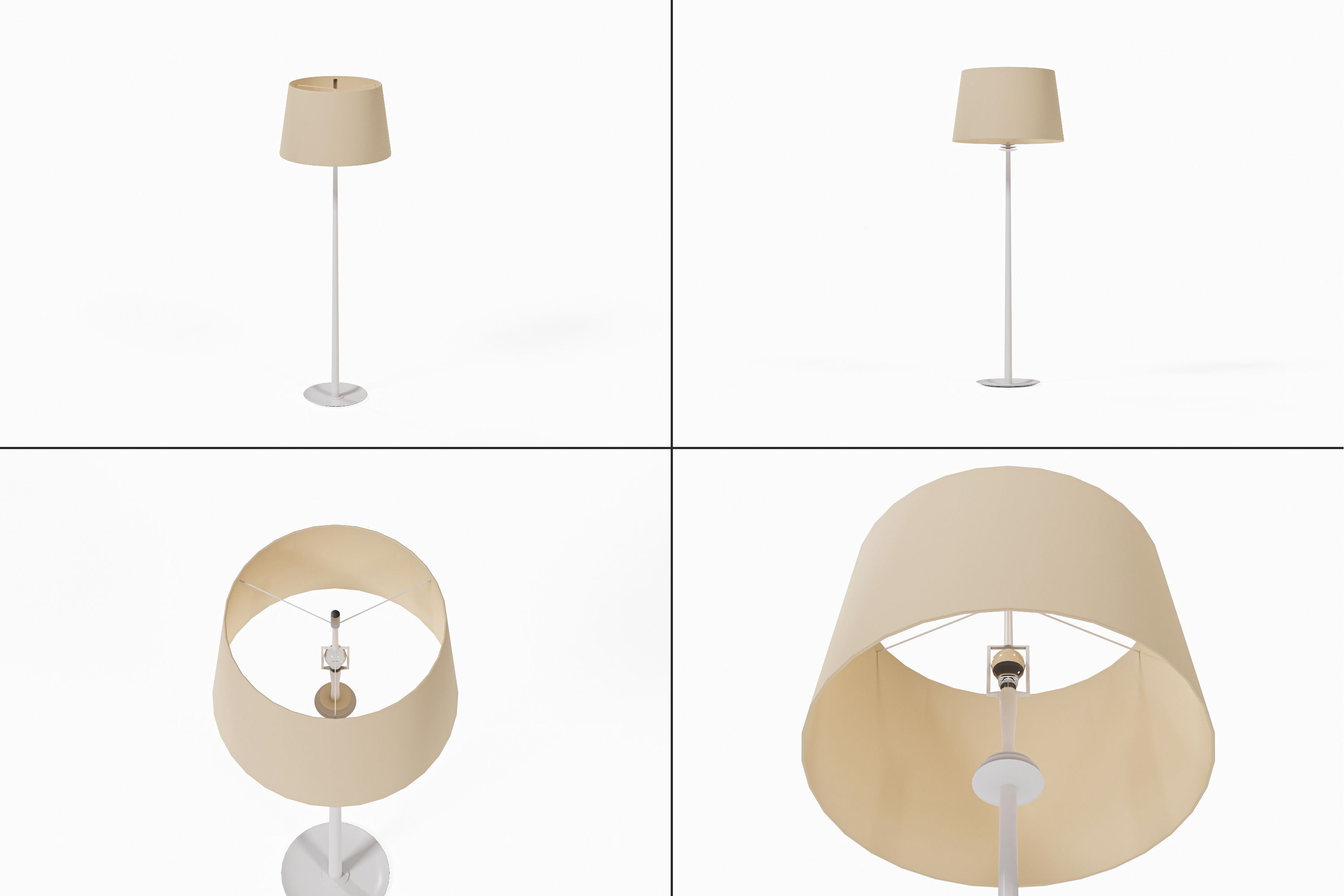 Modern Design Standing Lamp Low-poly 3D model_1