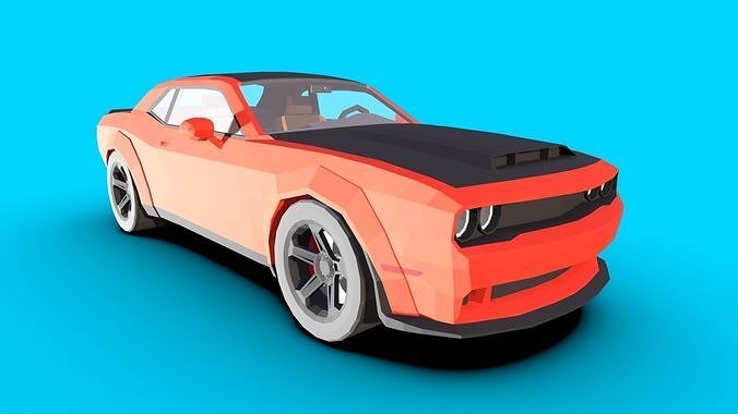 Dodge Challenger SRT Demon Low-poly 3D model