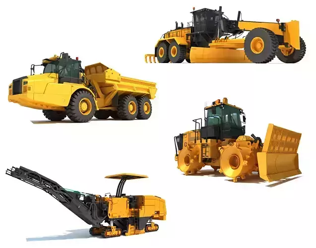 Road Construction Equipment 3D Model Collection