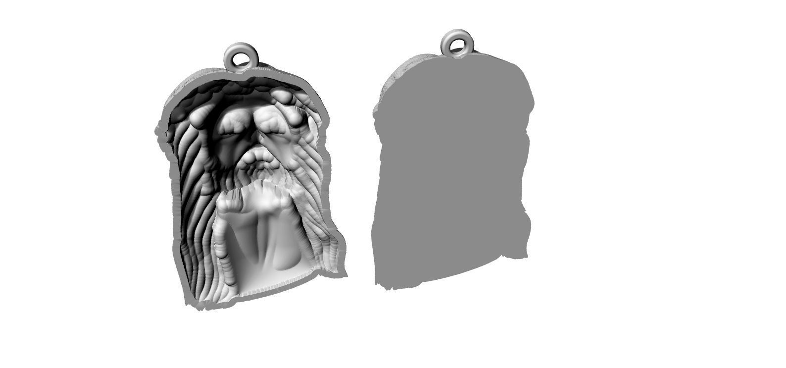 Jesus Face Crown Pendant 3D print model_11