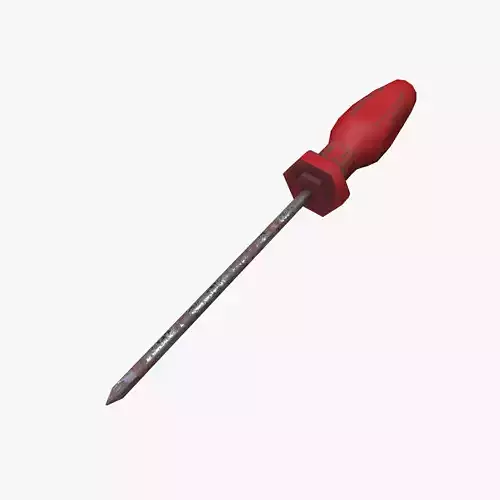 Dirty Screwdriver Low-poly 3D model